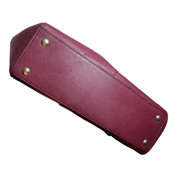 VTG Coach Taylor Leather Carry All Satchel Burgundy Gold No. 13820--F23905 EUC - Picture 11 of 12